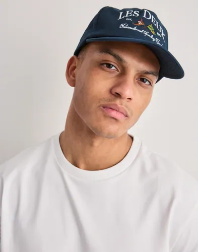 Les Deux Ivy League keps i blått med broderad logga