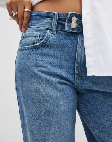 ONLY Onlglow Low Waist Wide Dnm Tai low waist jeans dam – bild 3