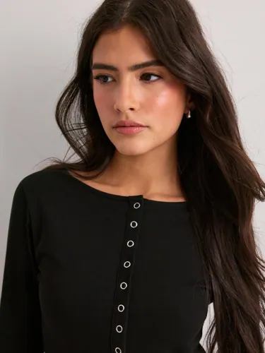 Nelly Front Button LS Top blusar dam – bild 3