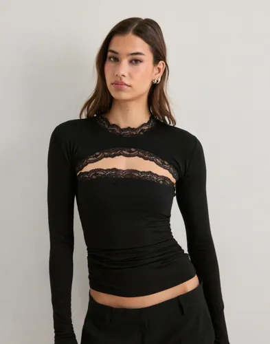 Nelly - Sort - Soft Lace Bolero Tube Top