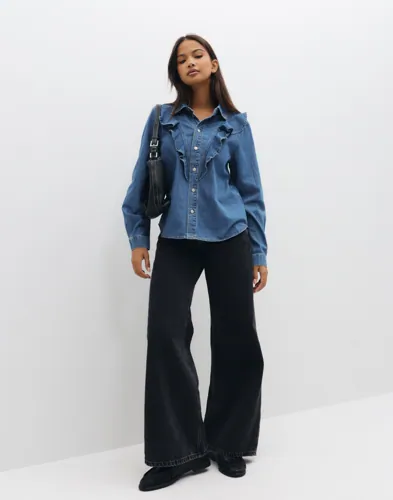 PIECES Pceva Ls Ruffle Shirt Dnm skjortor dam – bild 2