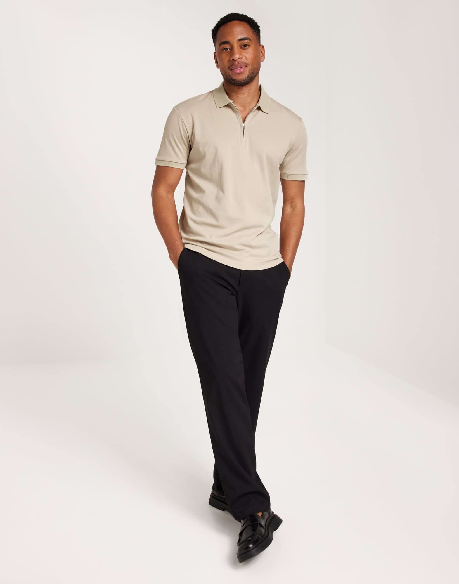 SLHFAVE ZIP SS POLO NOOS