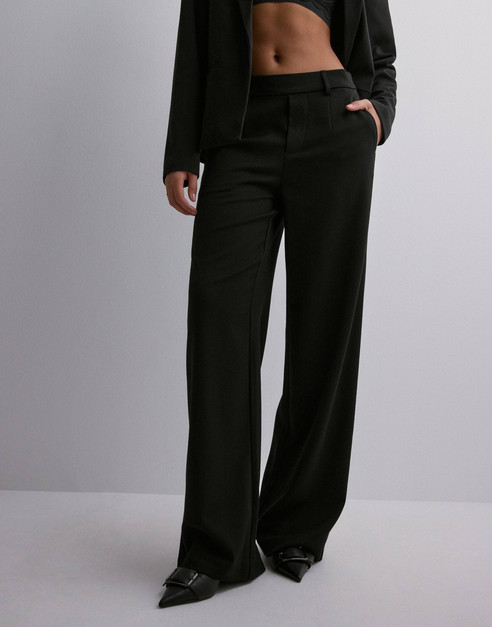 Object Objlisa Wide Pant Noos stoffen broek voor dames, Georgia Peach, 36