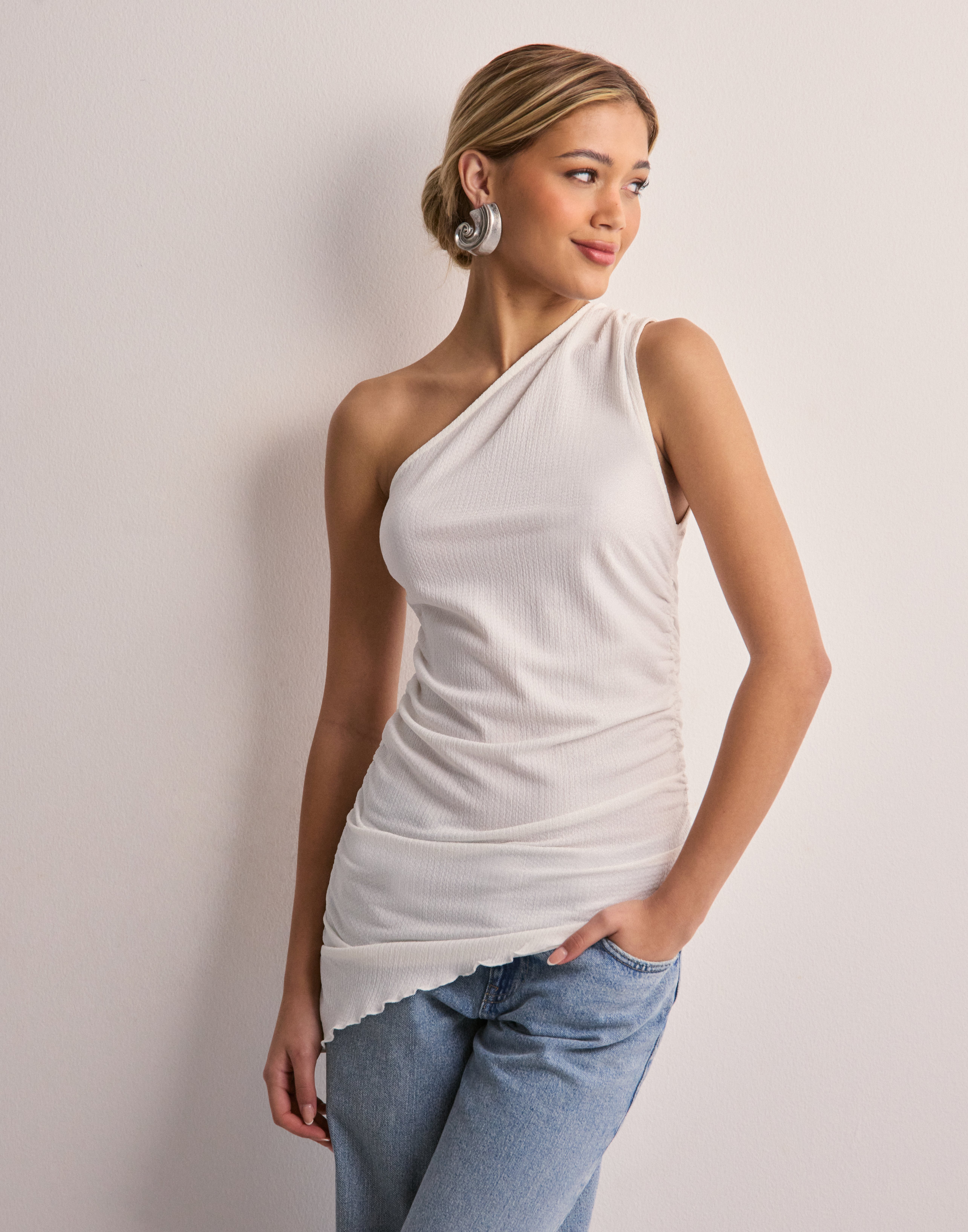 Structured One Shoulder Top