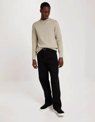 Selected Men Slhdane Ls Knit Structure Crew Neck Stickade tröjor herr – bild 3