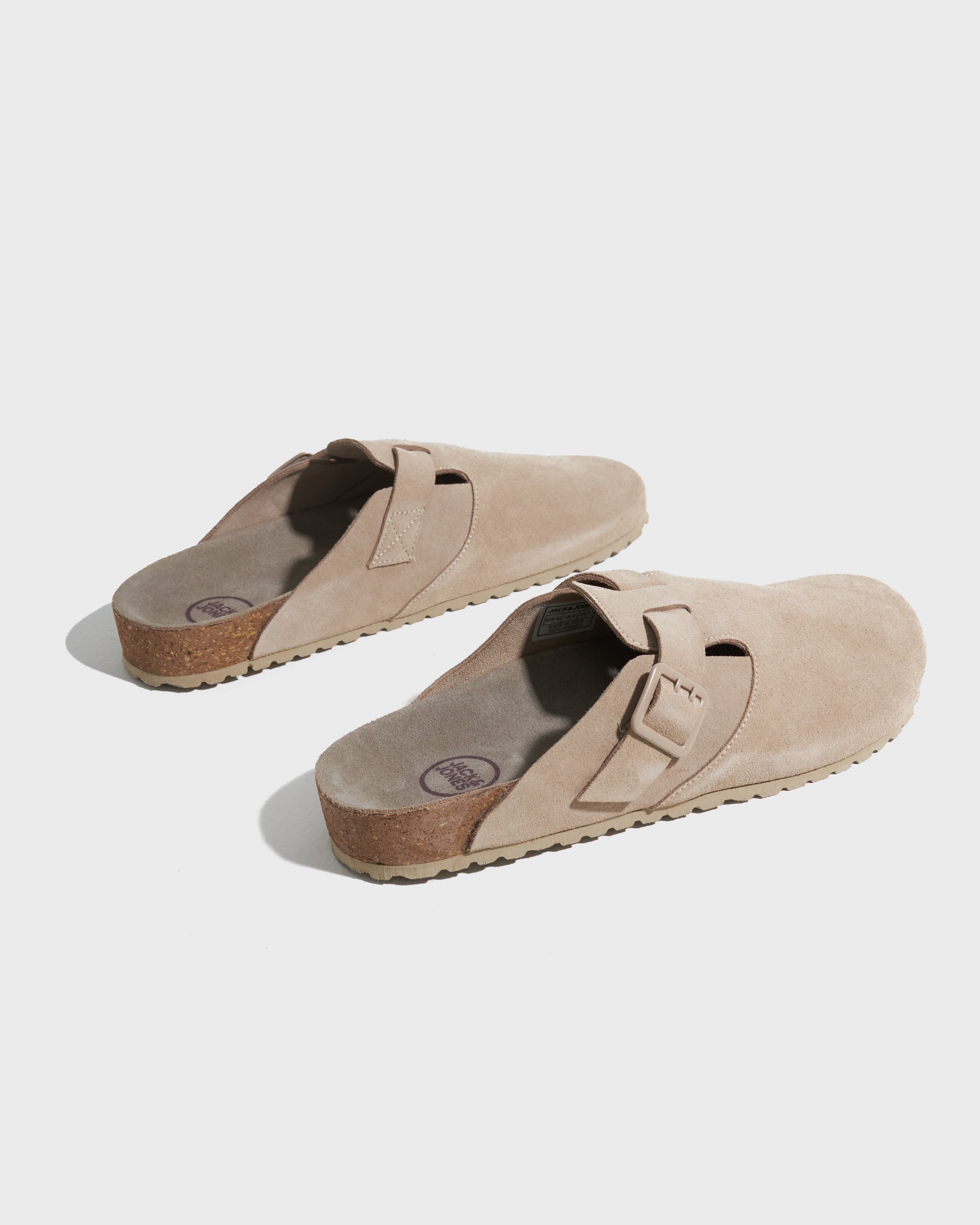 Buy Jack & Jones JFWLOUIS SUEDE MULE - Plaza Taupe | NLYMAN