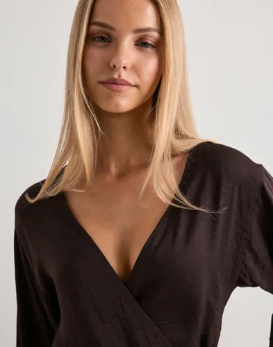 Nelly Wrap Wide Sleeve Blouse blusar dam – bild 3
