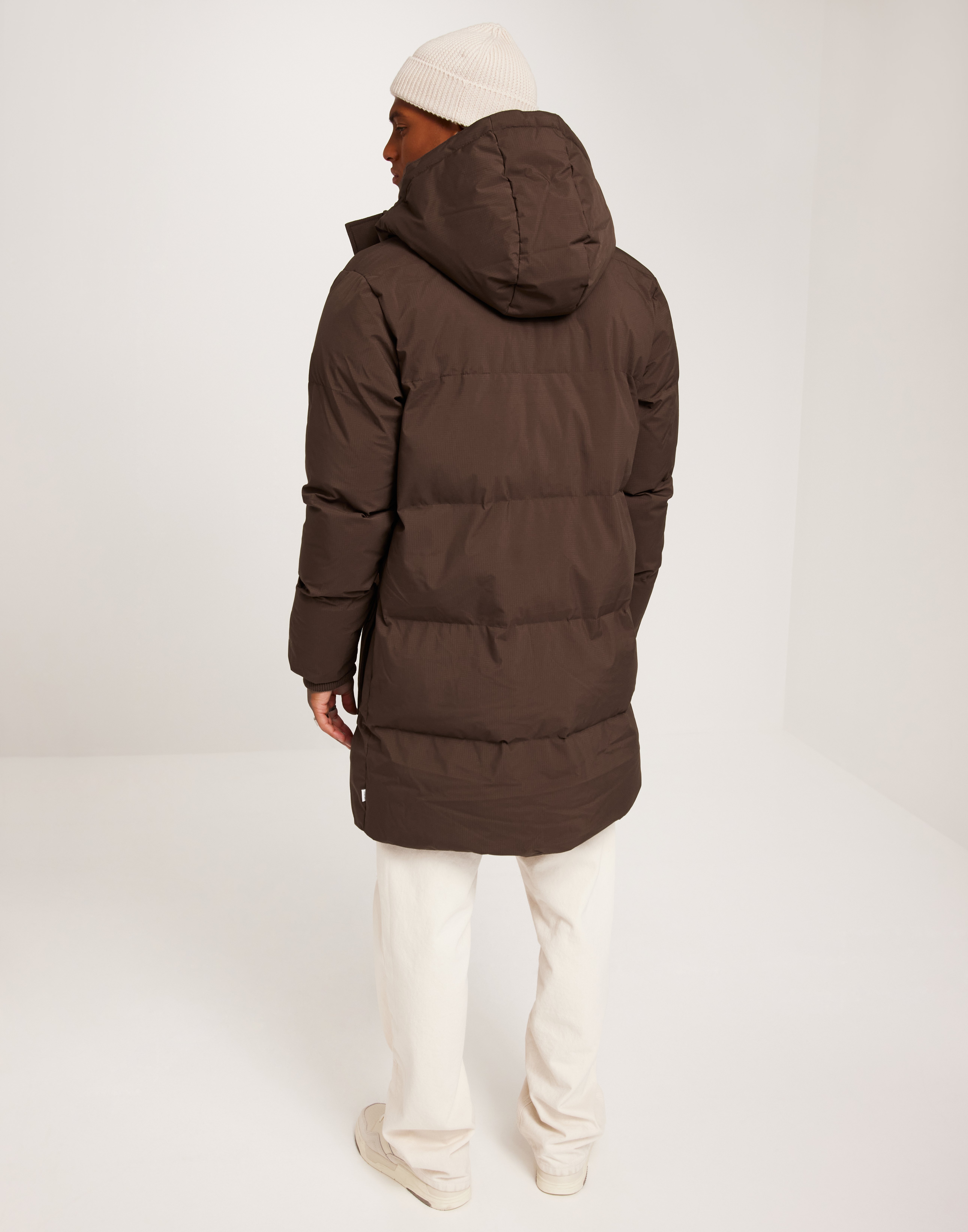 Buy Les Deux Madden Ripstop Puffer Parka Coat Brown NLYMAN