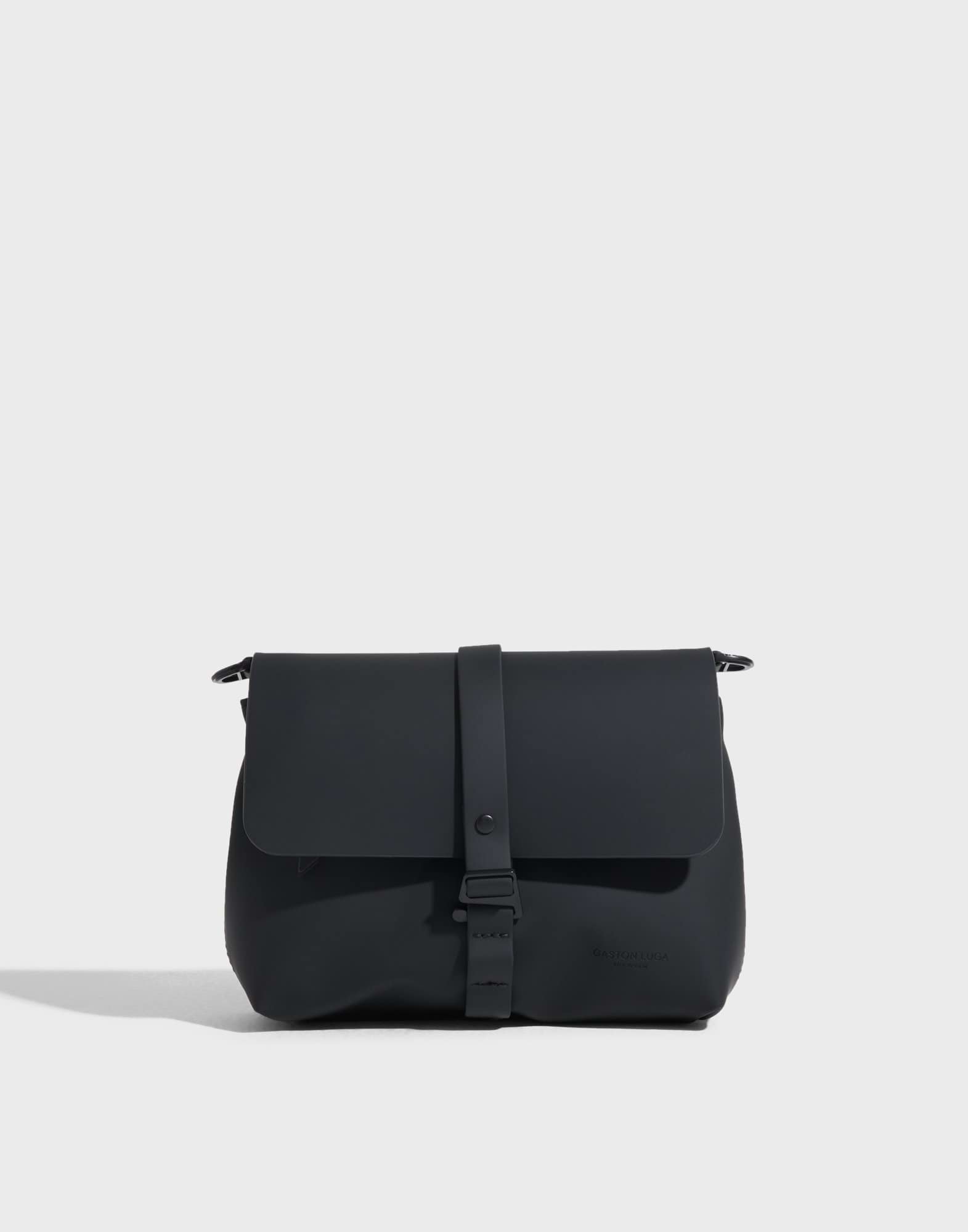 Gaston Luga Spläsh Moon Sac à Bandoulière Noir - Imperméable Sans Couture Intemporel 15.5x20.5x5.5 Cm