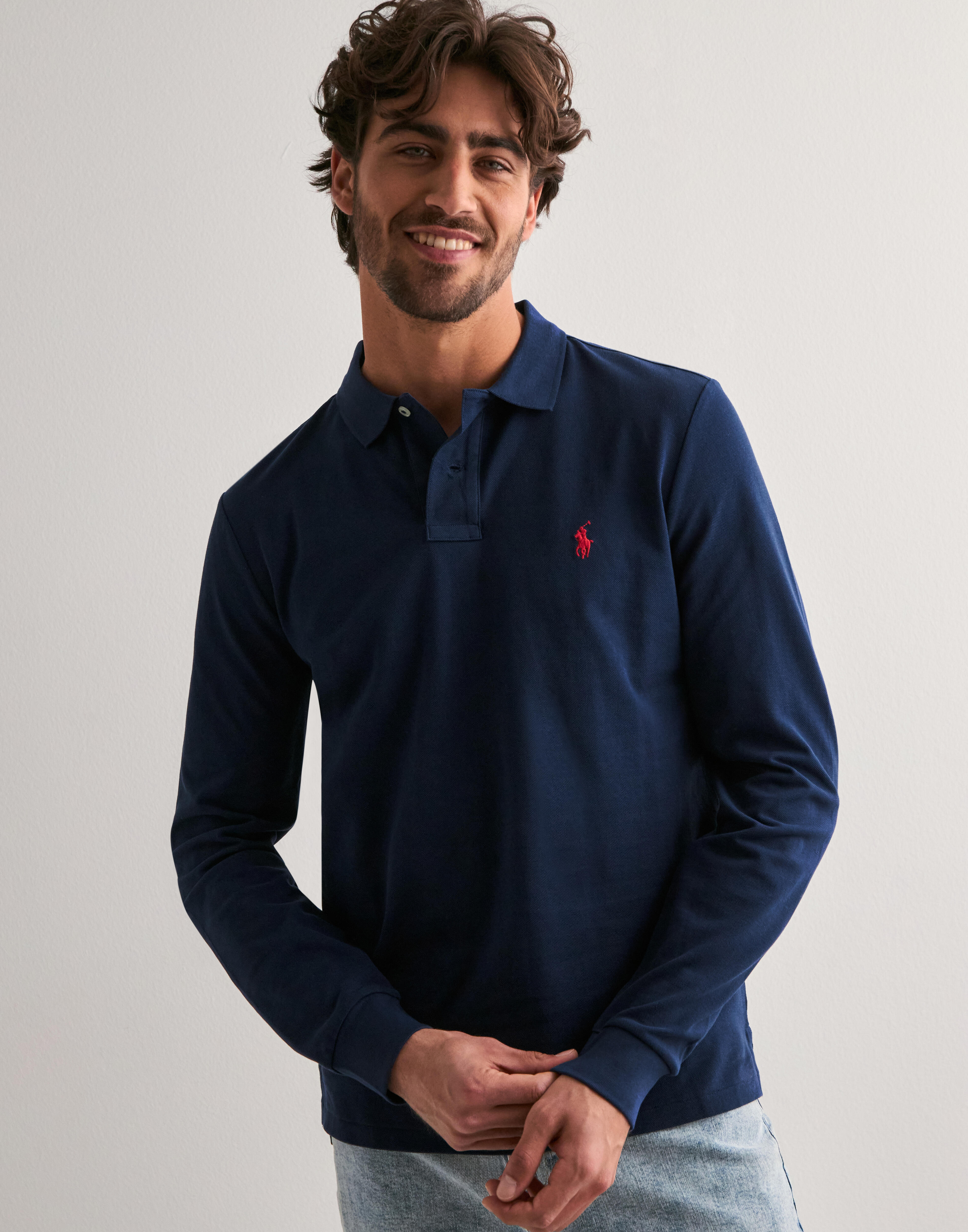 Buy Polo Ralph Lauren Basic Long Sleeve Knit - *NY*Newport Navy