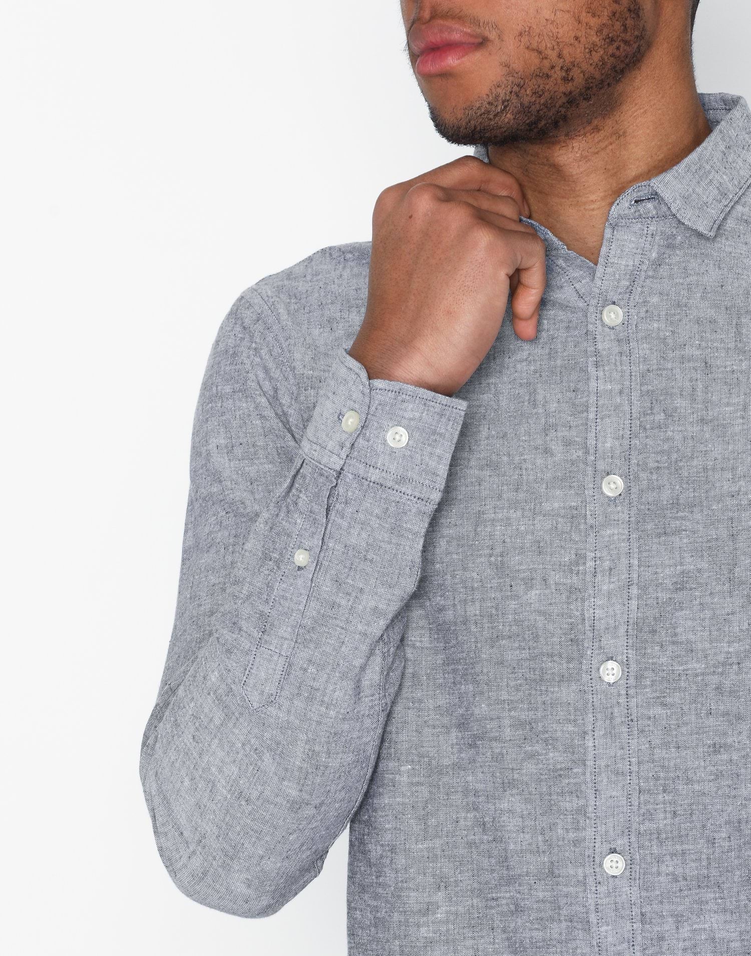 ONSCAIDEN LIFE LS SOLID LINEN SHIRT