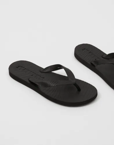 Sleepers - Sort - Slim Wide Strap Flip Flops
