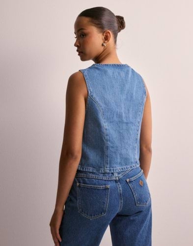 PIECES dam skjorta PCSKY - Medium blue denim