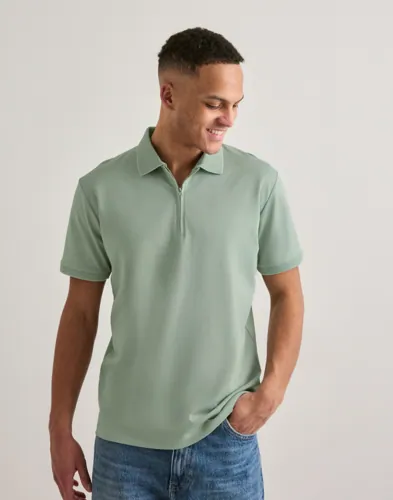 Selected Men Slhfave Zip Ss Polo Noos Kortärmad piké 1