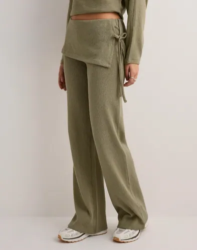 Nelly - Grøn - Effortless Knit Overlay Pants