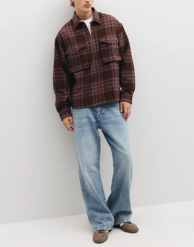 TIMBERLAND Flannel House Check 1/4 ZIP OV Flannelskjortor skjortor & blusar herr – bild 2
