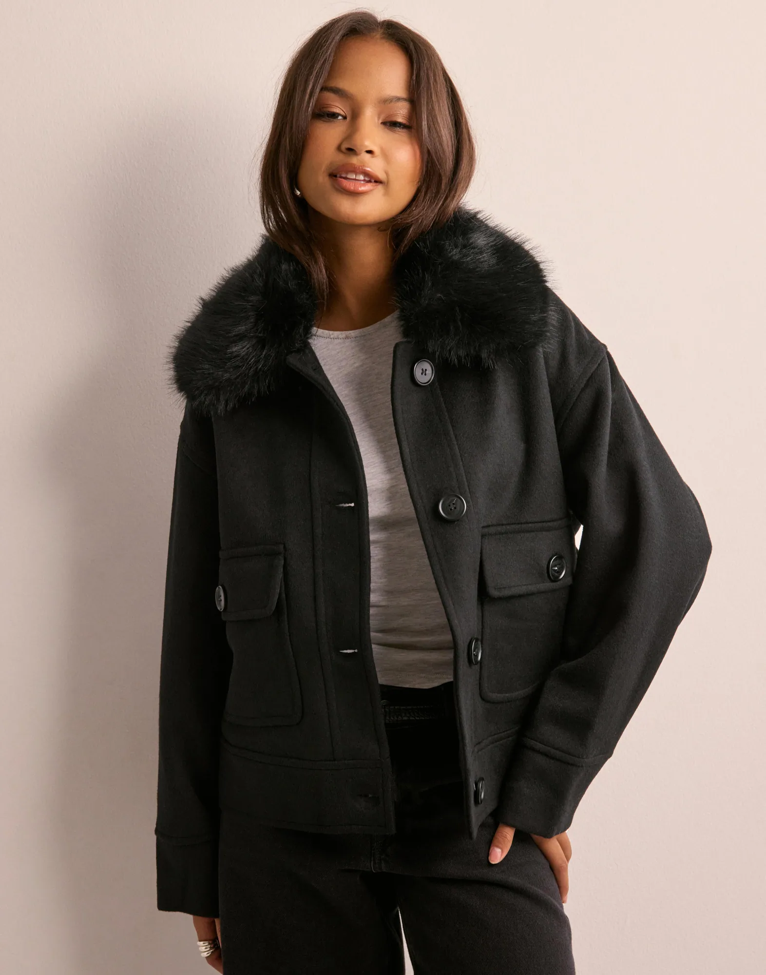 Nuoli jacket - black coffee