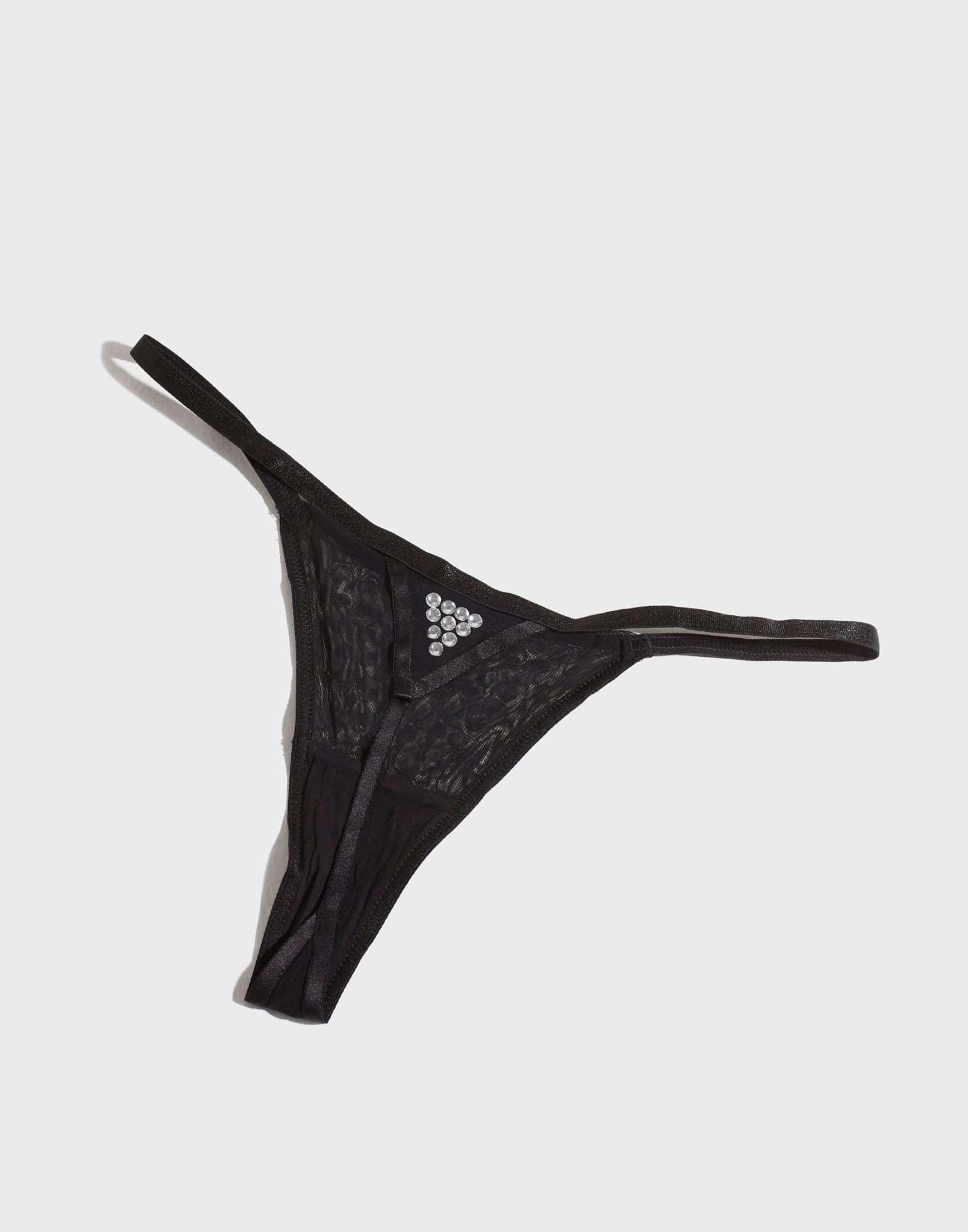 Ashish Diamante Mesh Thong