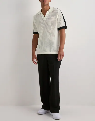 LES DEUX Logo Grid Knitted Polo Kortärmad piké pikéer herr – bild 3