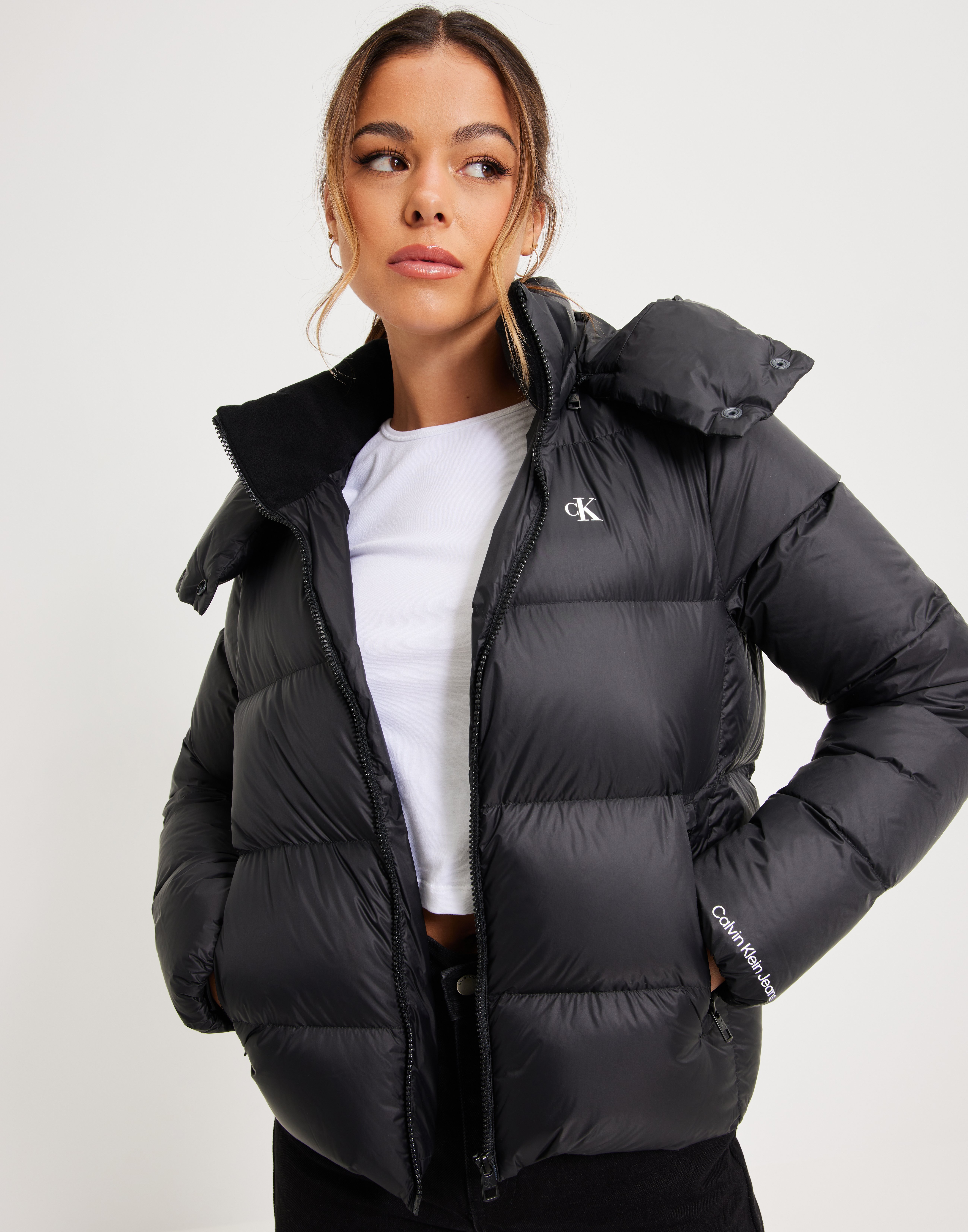 Calvin klein short puffer jacket online