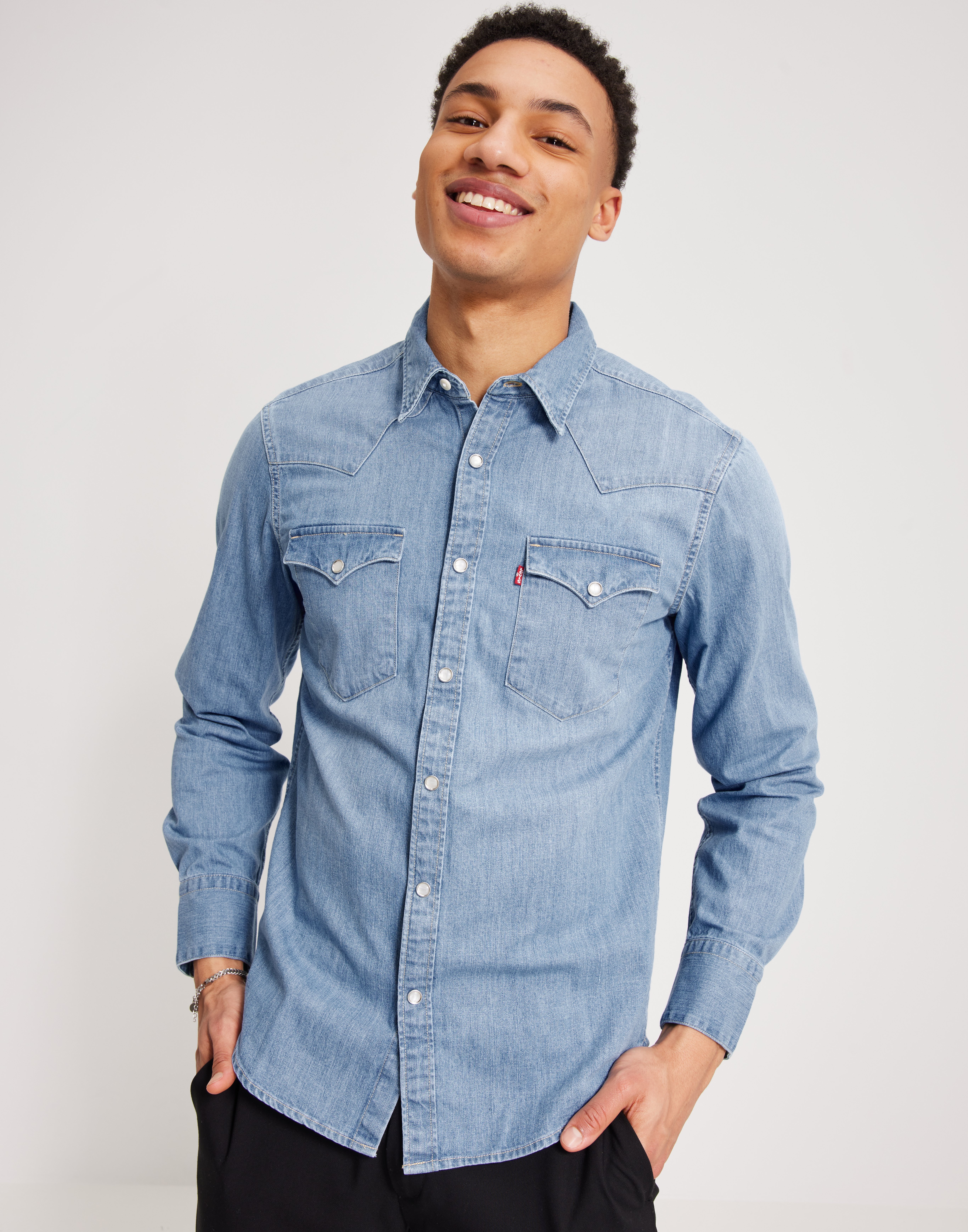 Levi's barstow western denim shirt indigo online