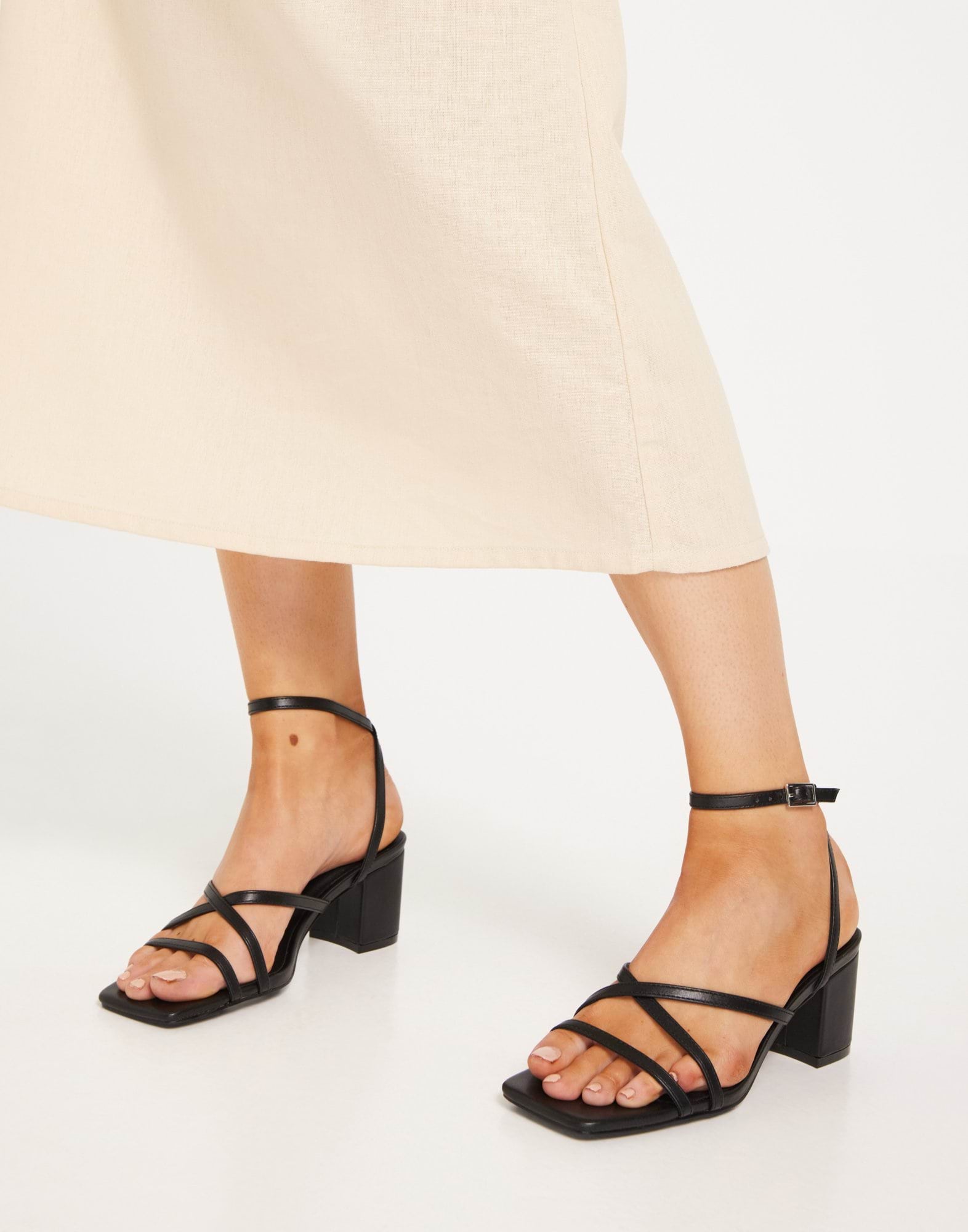 Strappy Low Block Heel