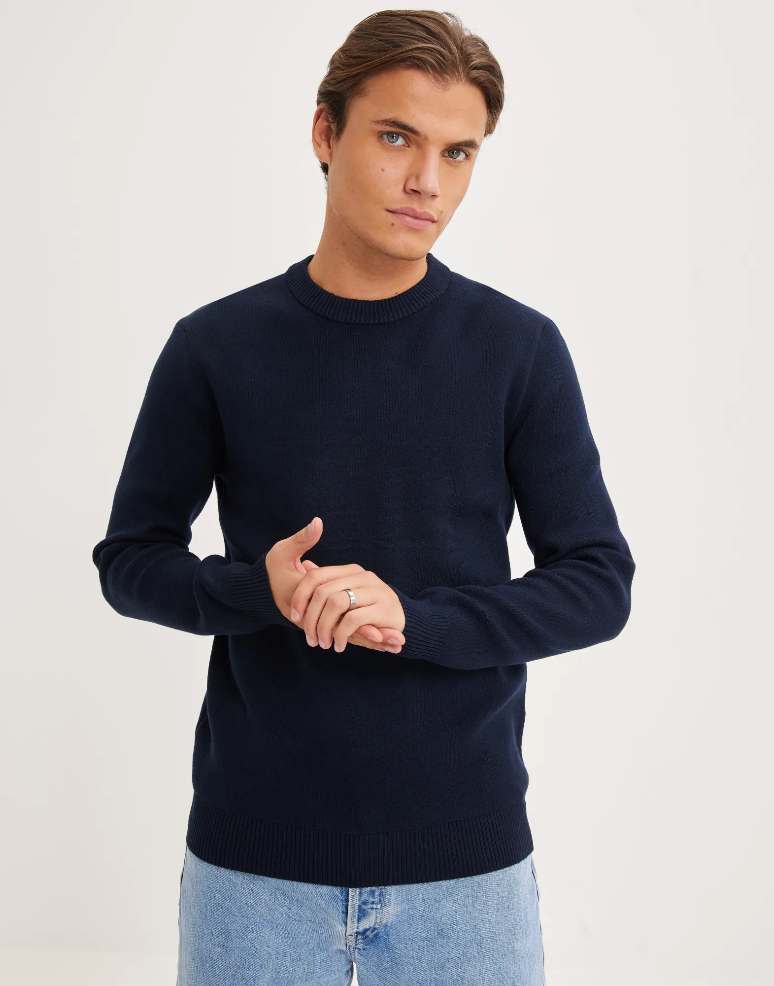 SLHTORONTO LS KNIT CREW NECK B