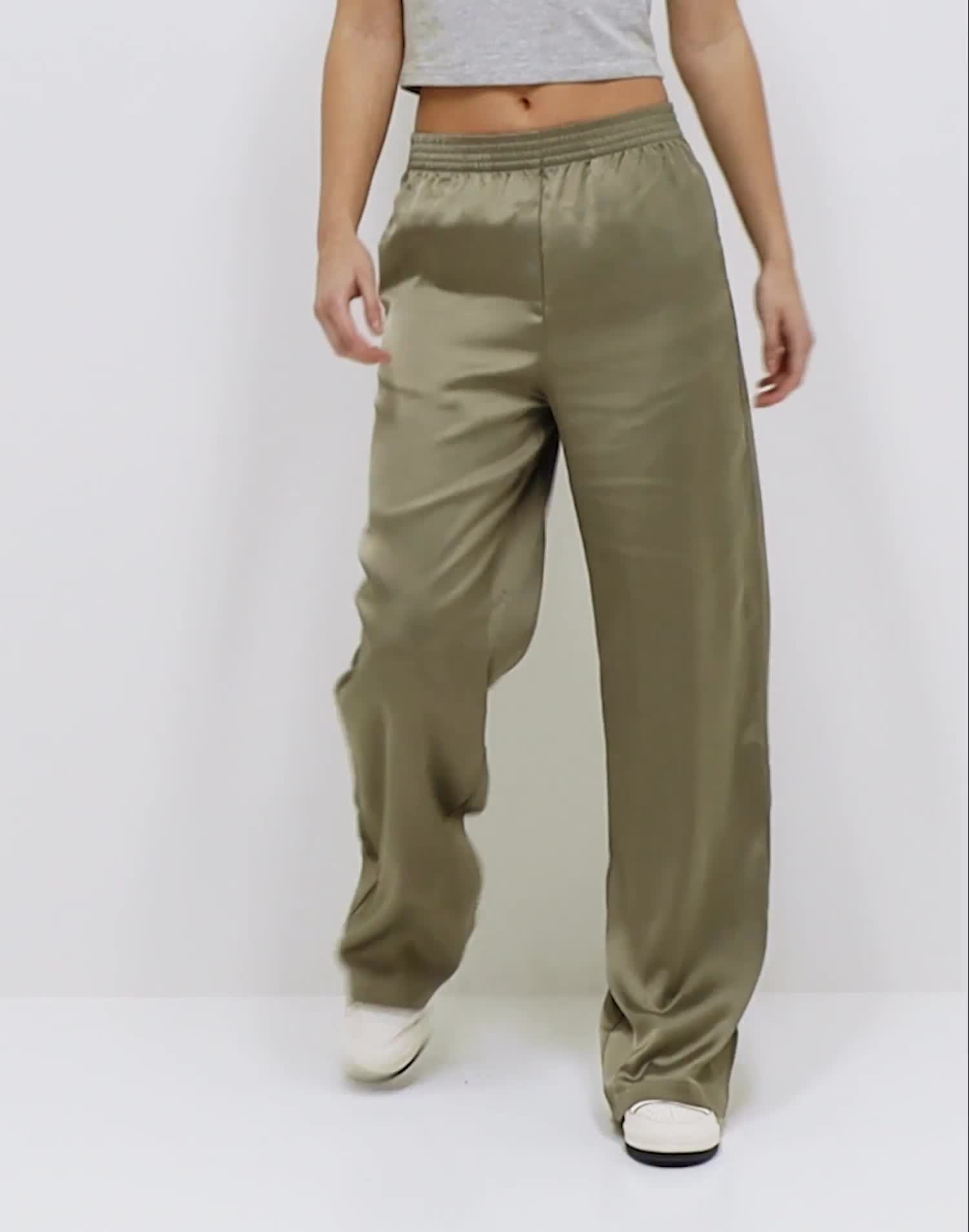 Buy JJXX JXKIRA REGULAR SATIN PANT NOOS - Brindle | Nelly.com