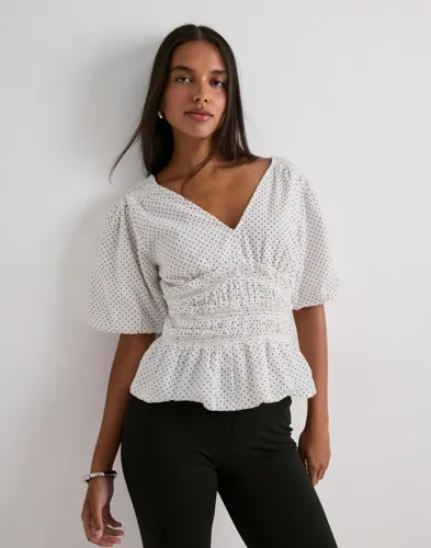Neo Noir - Vit - Sapura Mini Dot Blouse