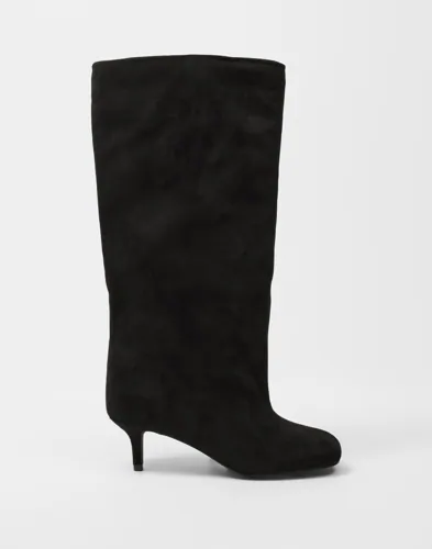 Nelly - Sort - Round Wide Shaft Boot