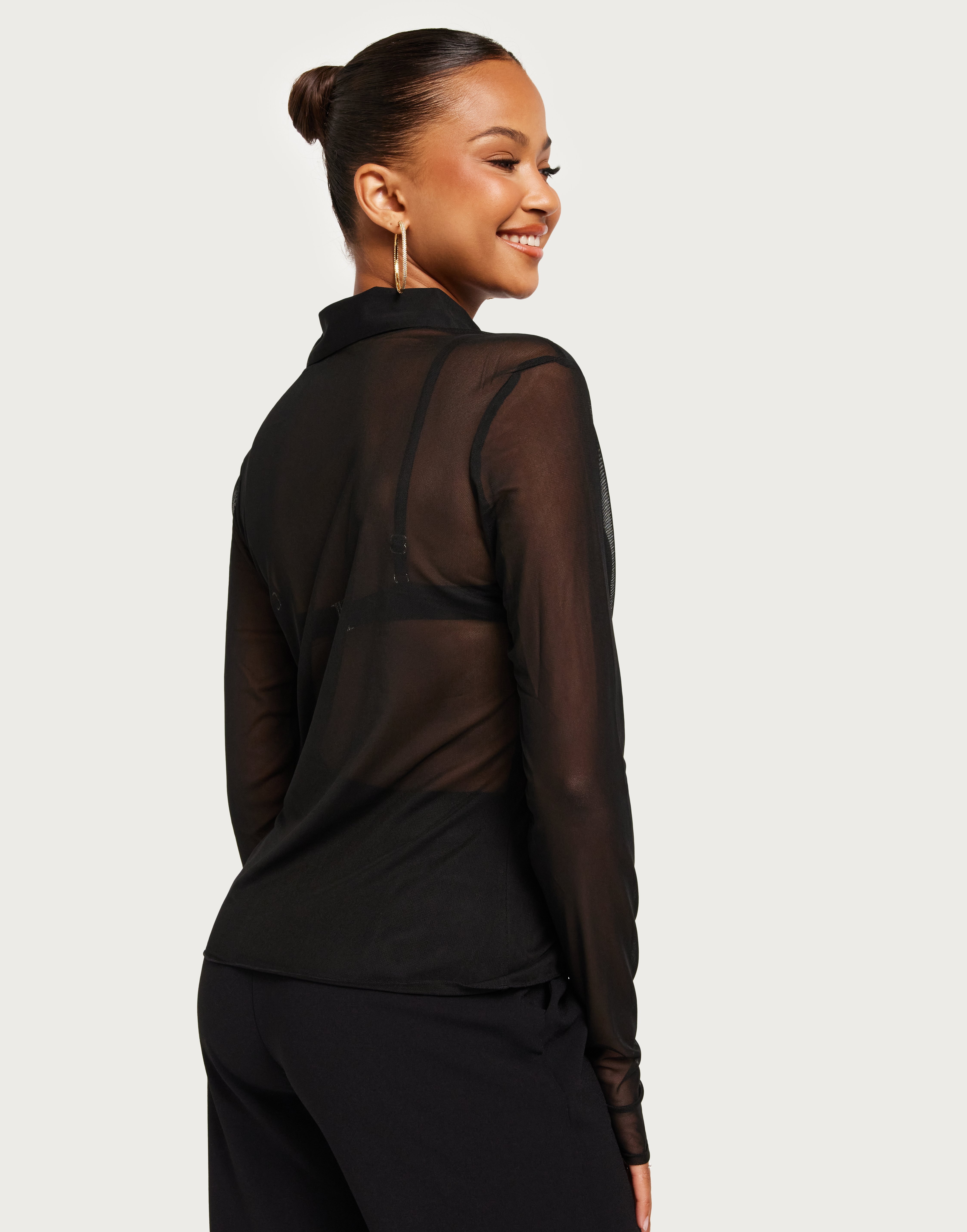 Buy JJXX JXCATRIN MESH SHIRT WVN - Black | Nelly.com