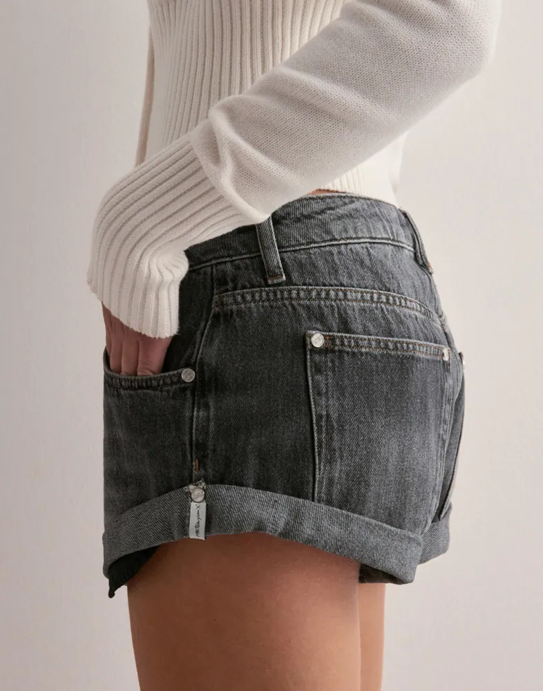 One Teaspoon - Grå - Bandit Low Waist Denim Shorts