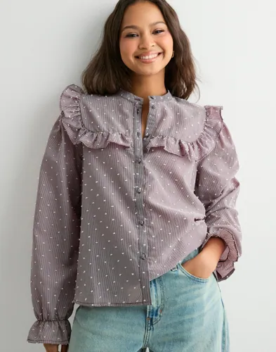 Pieces - Lilla - Pcjennya Ls Shirt Wvn
