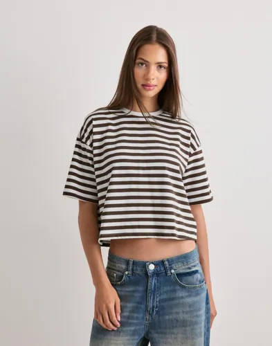 Pieces - Brun - Pcsadie 2/4 Boxy Tee Jrs Noos