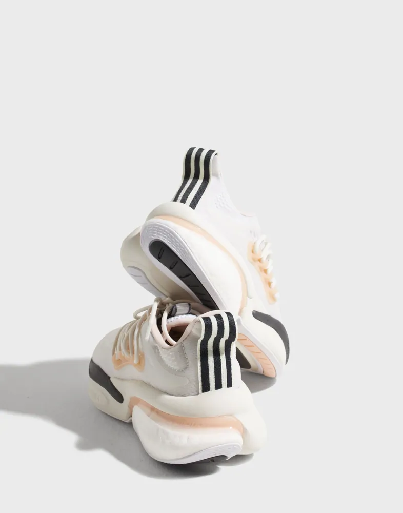 adidas gazelle silver green womens adidas AlphaBoost V2 Shoes - Unisex - Cloud White / Cloud White main image 1
