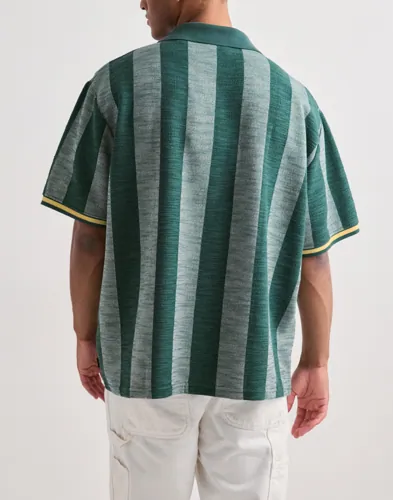 Stripe Jacquard Football Jerse Kortärmad piké 3