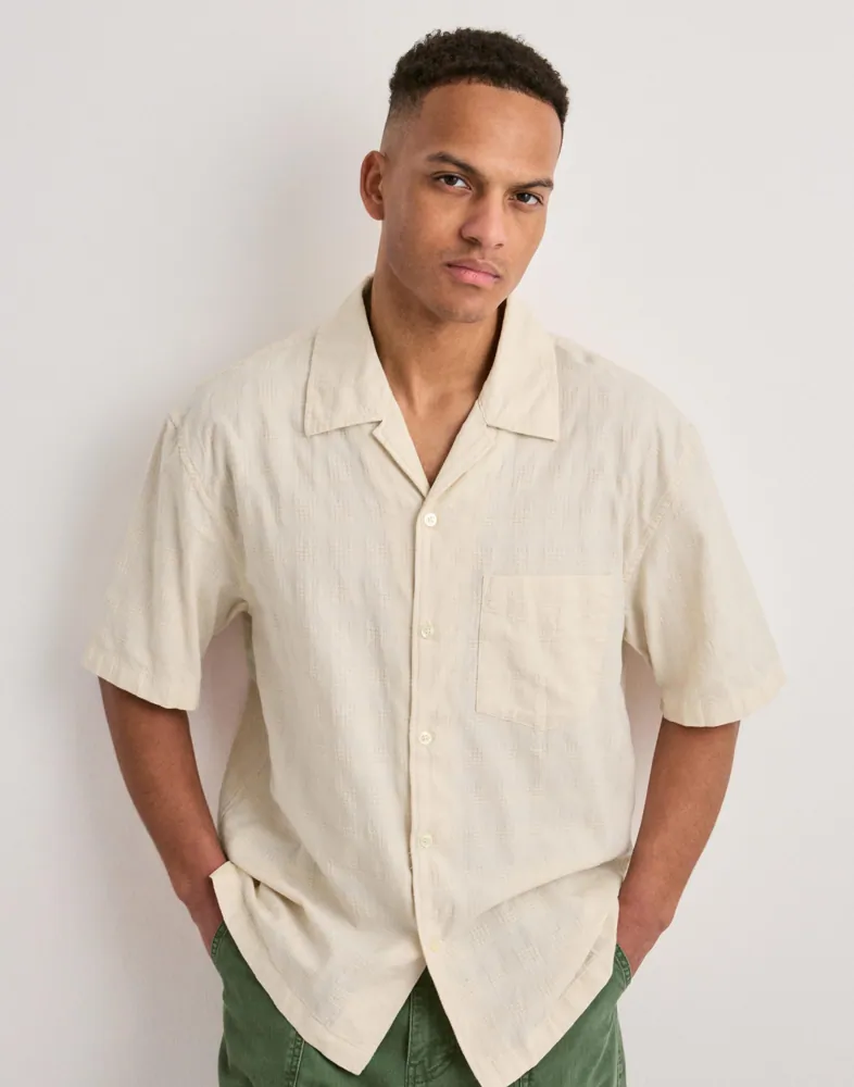 Rel Texture Check Shirt Kortärmade skjortor
