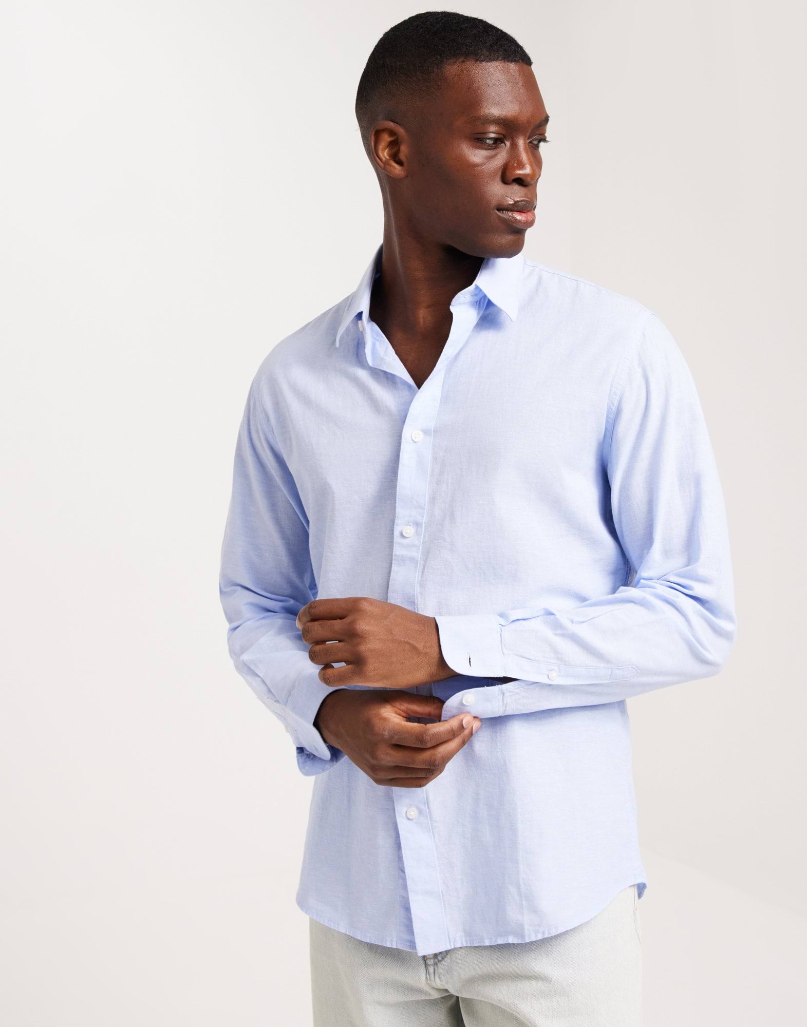 SLHREGNEW-LINEN SHIRT LS CLASSIC