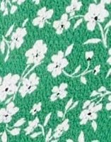 Green Jacket White Flower W. Black Dot