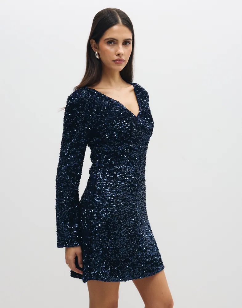 PIECES Pckammy Ls V-Neck New Dress Jrs Bc klänningar dam – bild 2