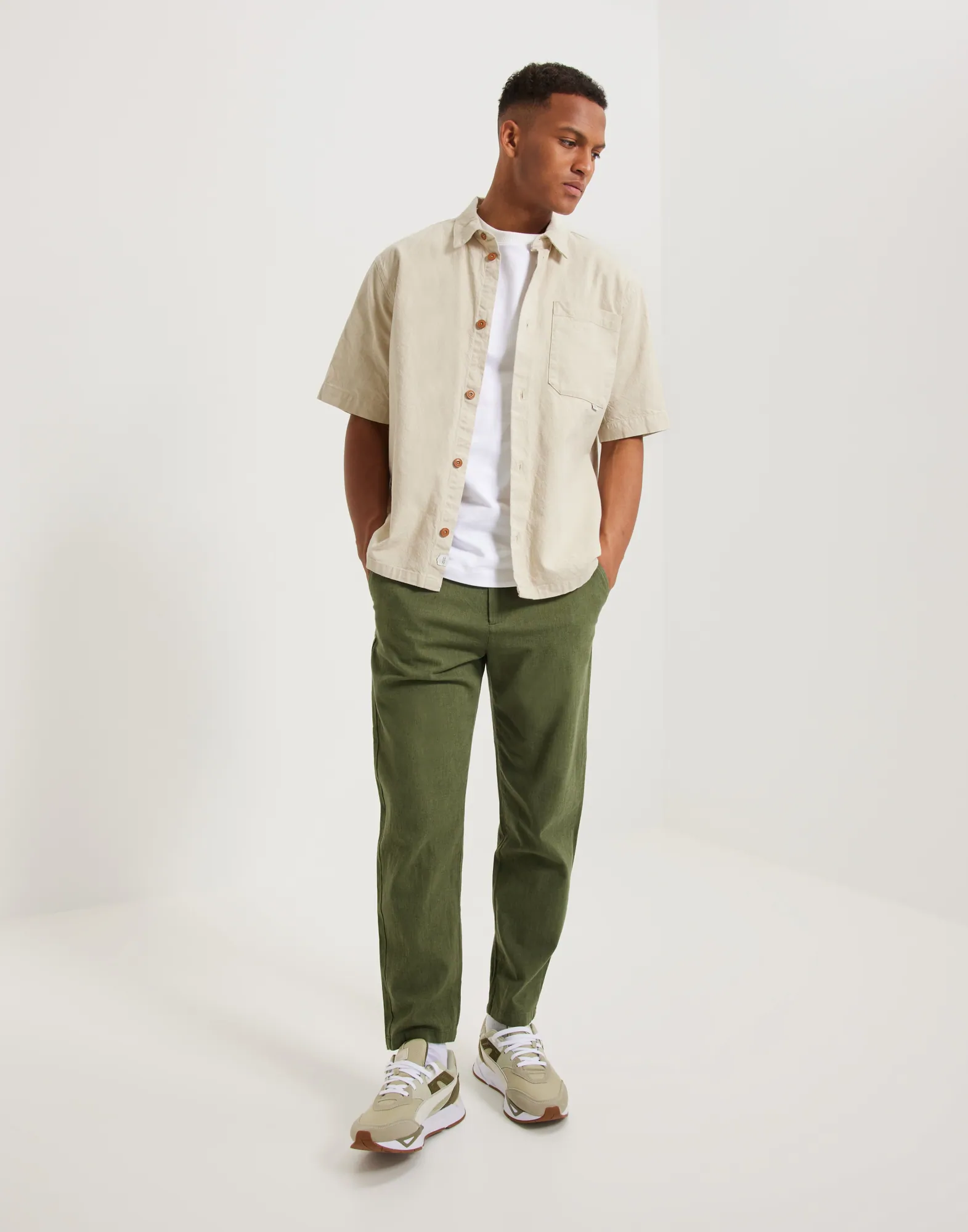 Alvin cotton linen relaxed shirt