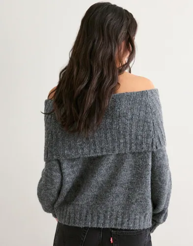 ONLY Onlshine Ls Off Shoulder Cc Knt stickade tröjor dam – bild 3