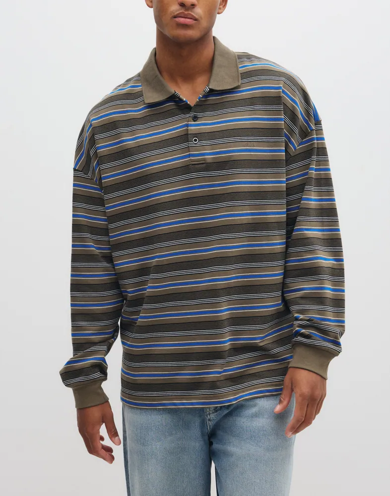 Mads Nørgaard Light Terry Polo Sweat St. Långärmad piké pikéer herr – bild 5