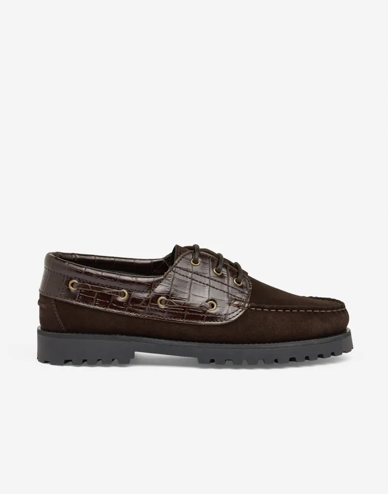 Croco Mix Boatshoe Finskor
