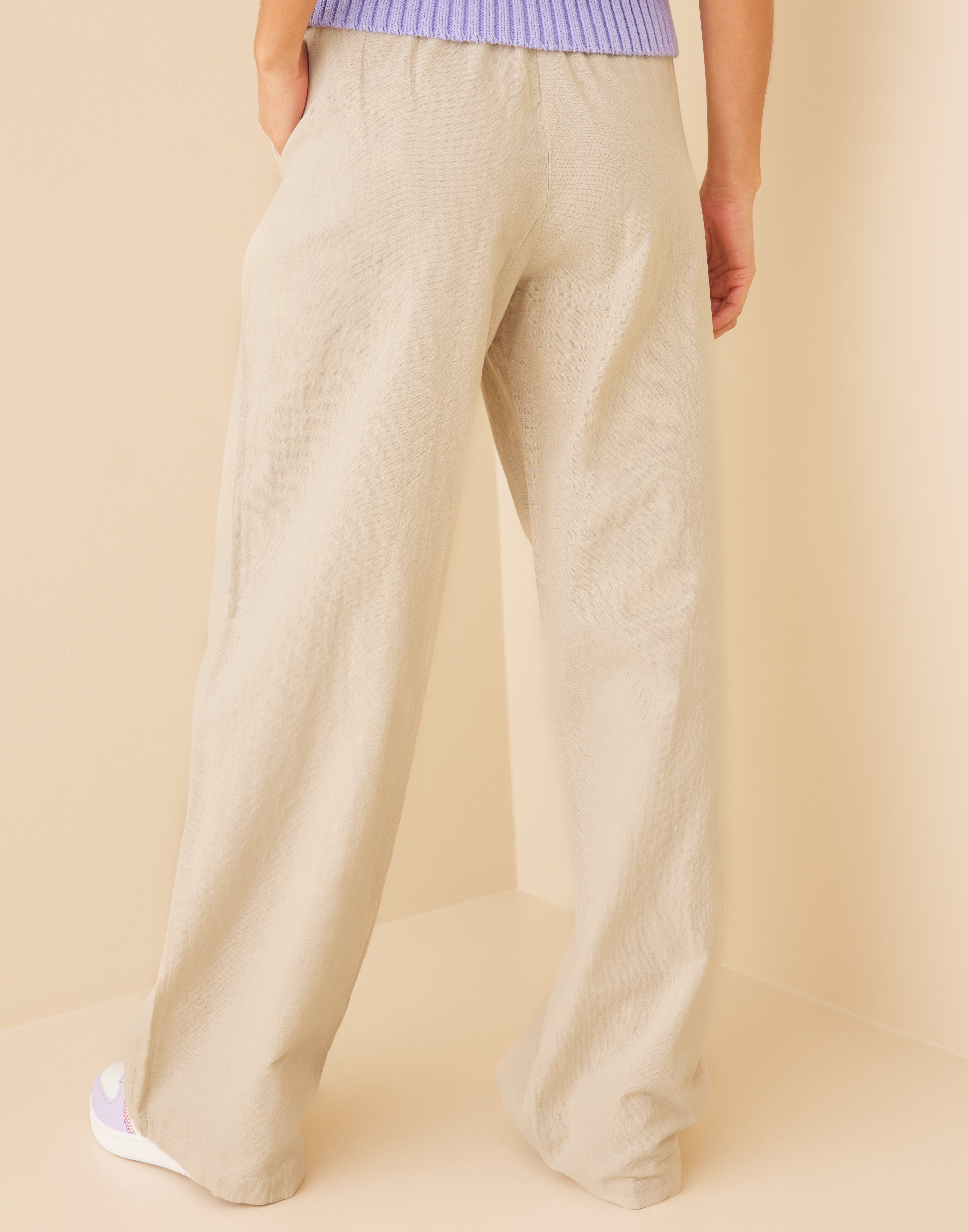Buy JJXX JXKIRA RELAXED LINEN PANT SN - Fog | Nelly.com