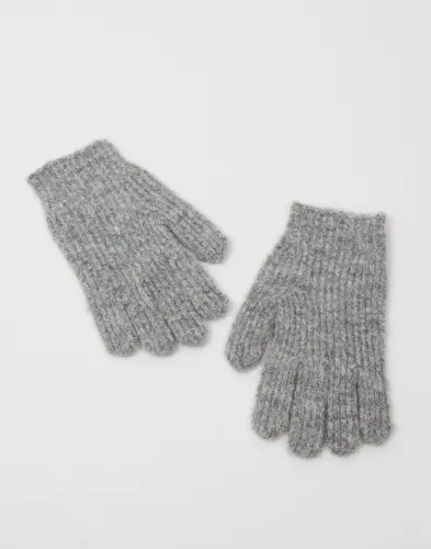 Nelly - Grå - Fuzzy Finger Gloves
