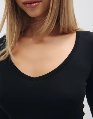 Nelly V Neck Half Sleeve Top toppar dam – bild 3