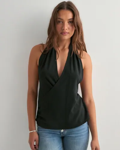 Nelly - Sort - Halterneck Top