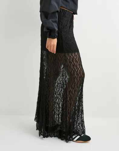 NEO NOIR Mariya Lace Skirt maxikjolar dam – bild 2