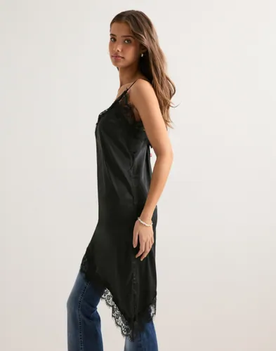 PIECES Pcnomi Strap Satin Lace Dress Wvn D festklänningar dam – bild 2